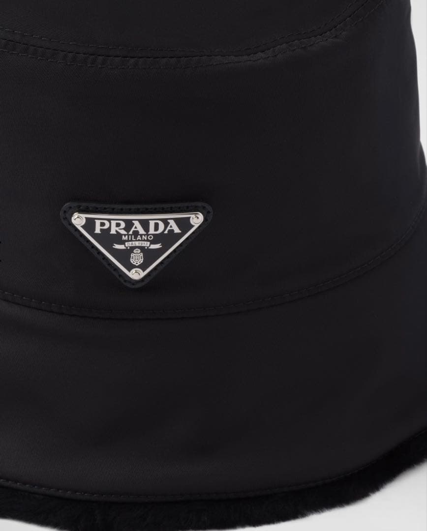 最終値下げ！PRADA プラダ ブラック バケットハット Mサイズ 美品