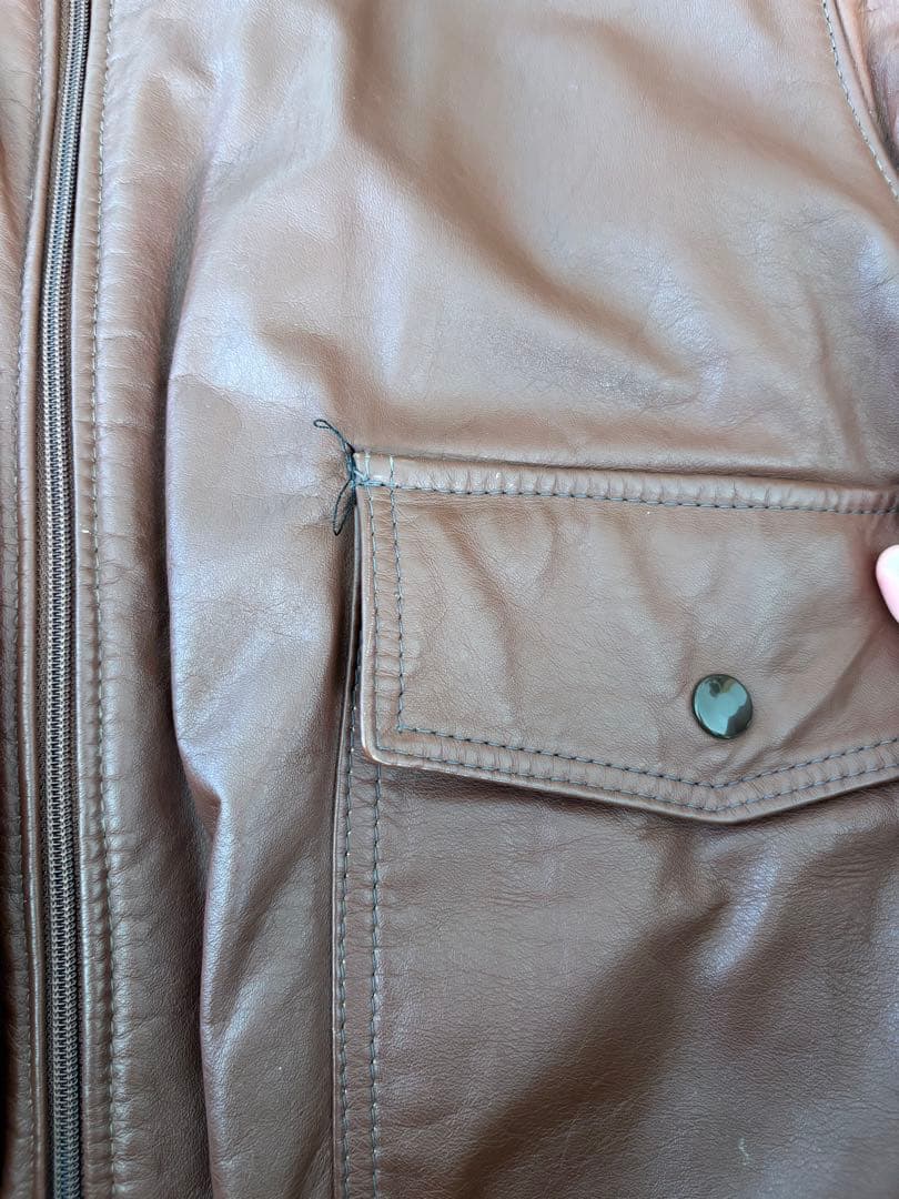 あ*ろ様 L.L.Bean エルエルビーン レザーフライトジャケット 80s U