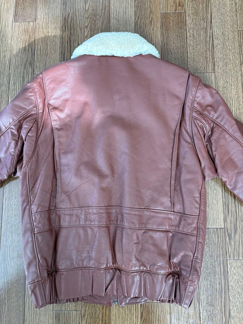 あ*ろ様 L.L.Bean エルエルビーン レザーフライトジャケット 80s U