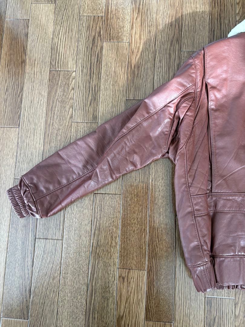 あ*ろ様 L.L.Bean エルエルビーン レザーフライトジャケット 80s U