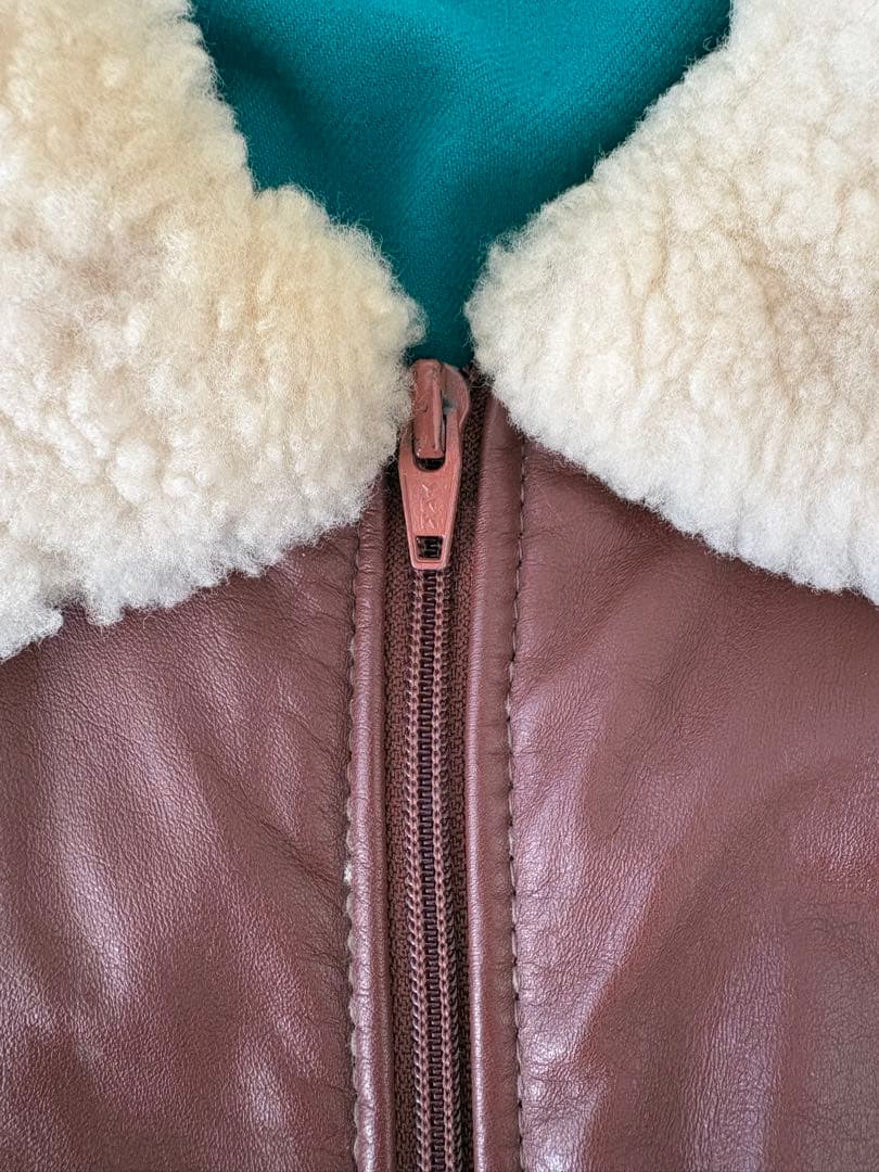 あ*ろ様 L.L.Bean エルエルビーン レザーフライトジャケット 80s U