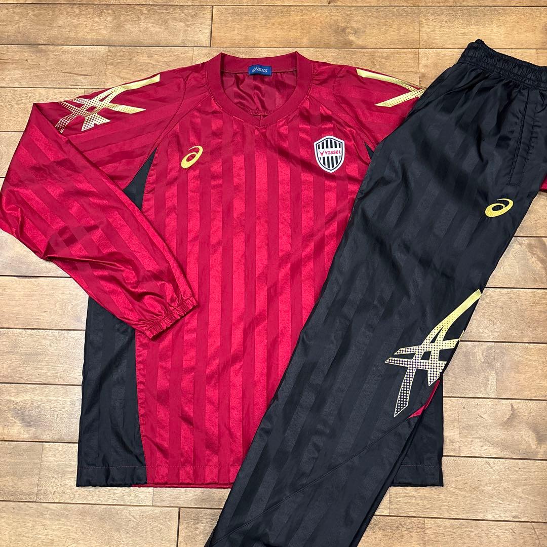 【極美品】ヴィッセル神戸 ピステ上下 セットアップ ナイロン アシックス XL