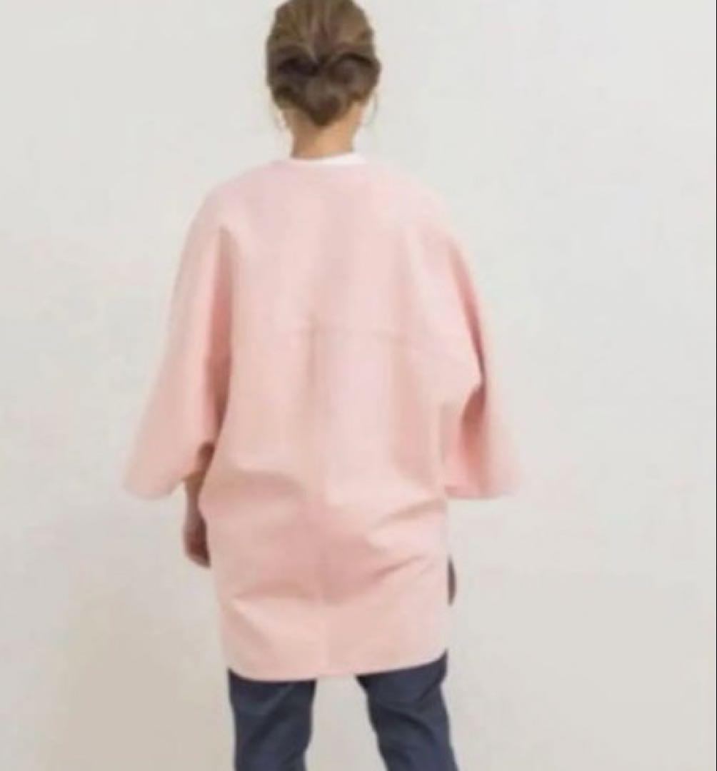 さとぱん！美品！yori ピンクスプリングカラーコート スプリングコート