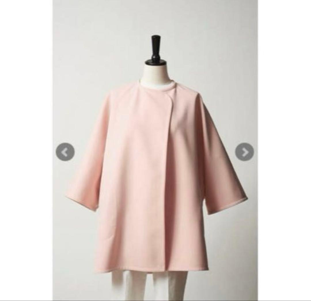 さとぱん！美品！yori ピンクスプリングカラーコート スプリングコート