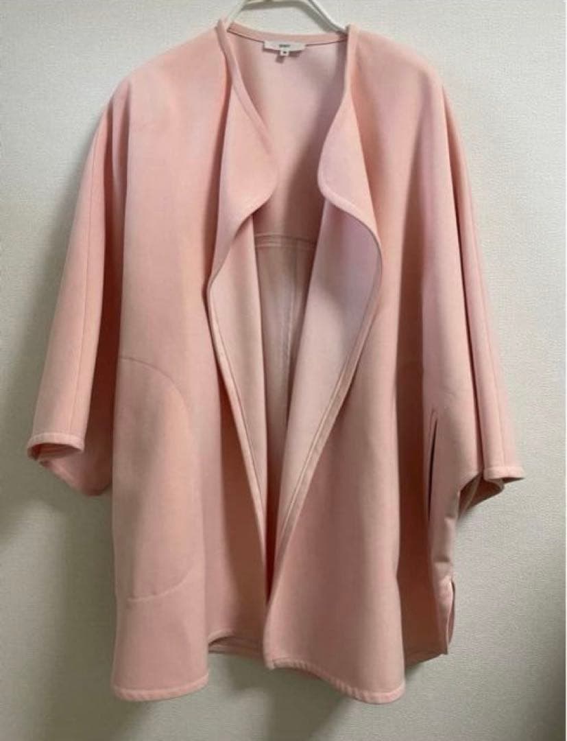 さとぱん！美品！yori ピンクスプリングカラーコート スプリングコート