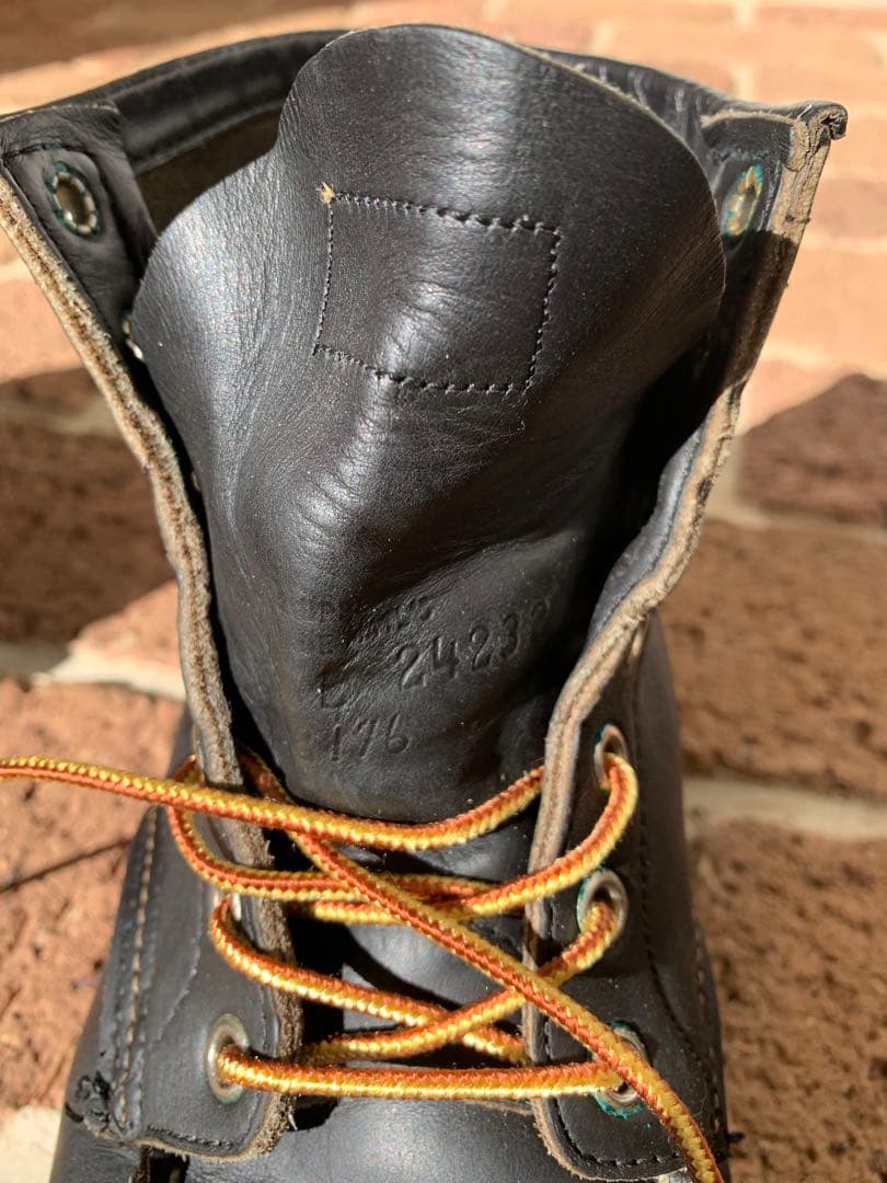 ヴィンテージRED WING /アイリッシュ… /黒/ビブラムソール/ 61/2