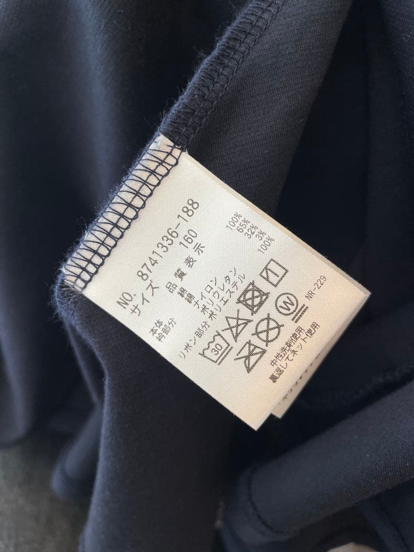 kate spade ネイビー 白襟付き 半袖ワンピース 160