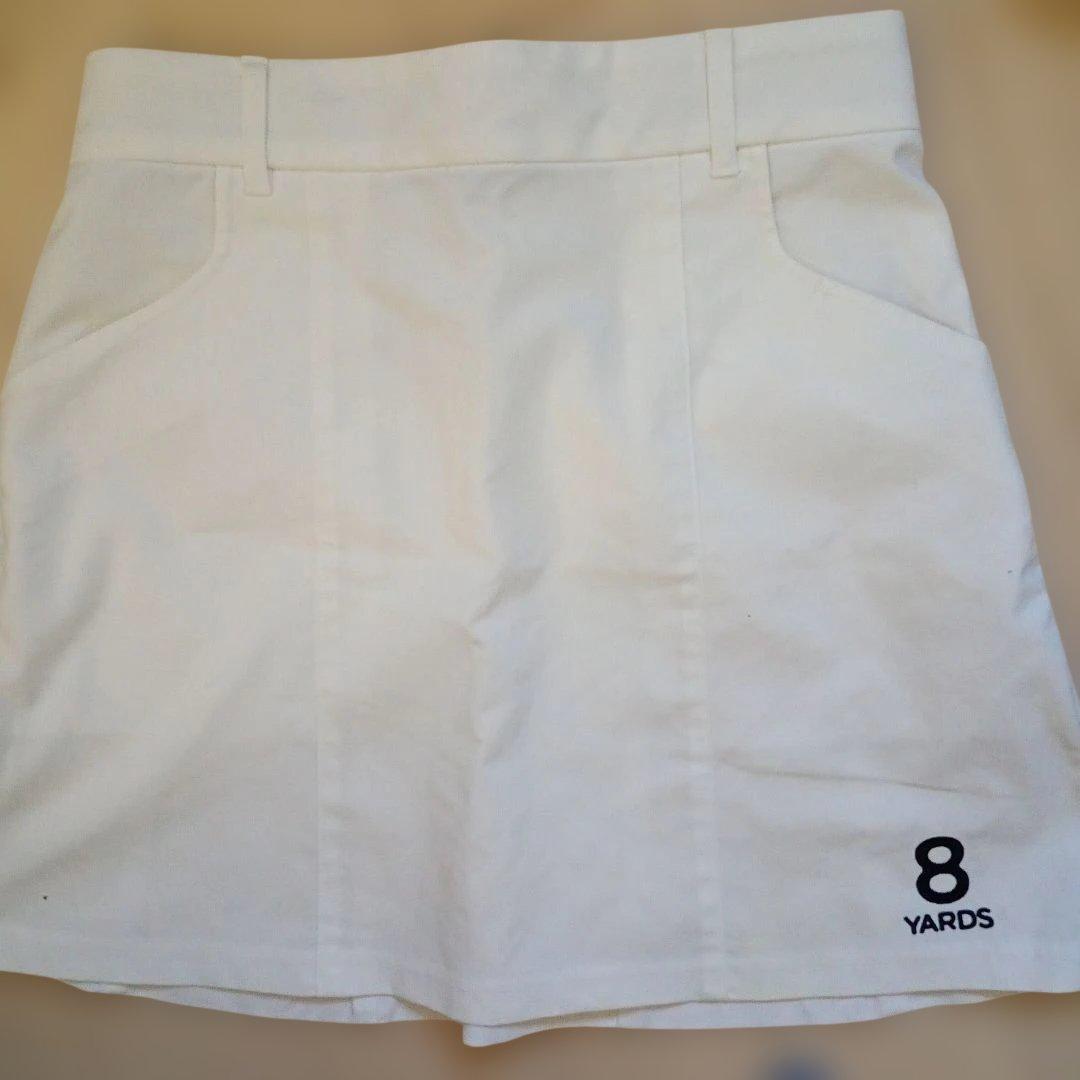 試着のみ！8 YARDS ホワイト ゴルフスカート