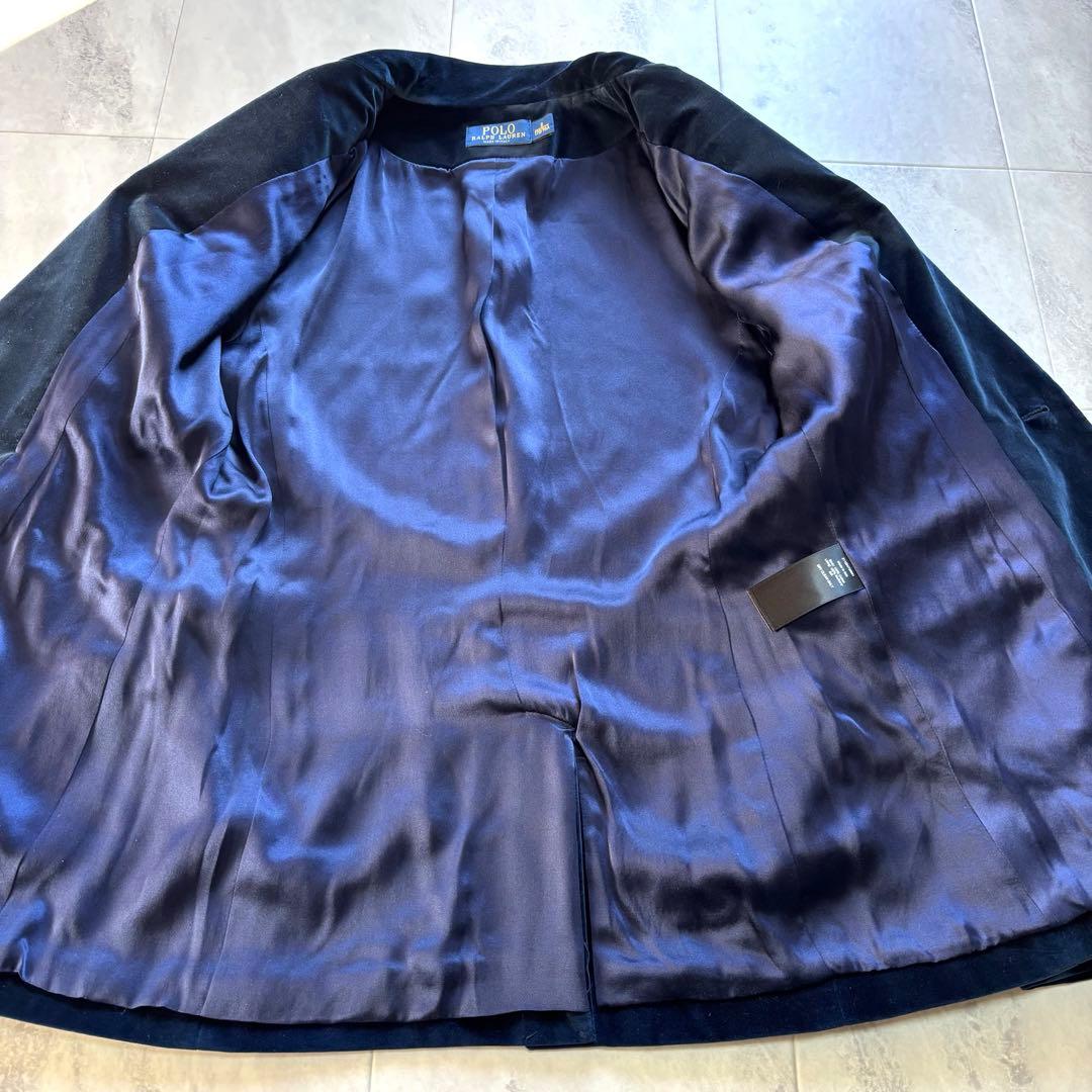 【極美品】ポロラルフローレン イタリア製 ベルベット テーラードジャケット 8