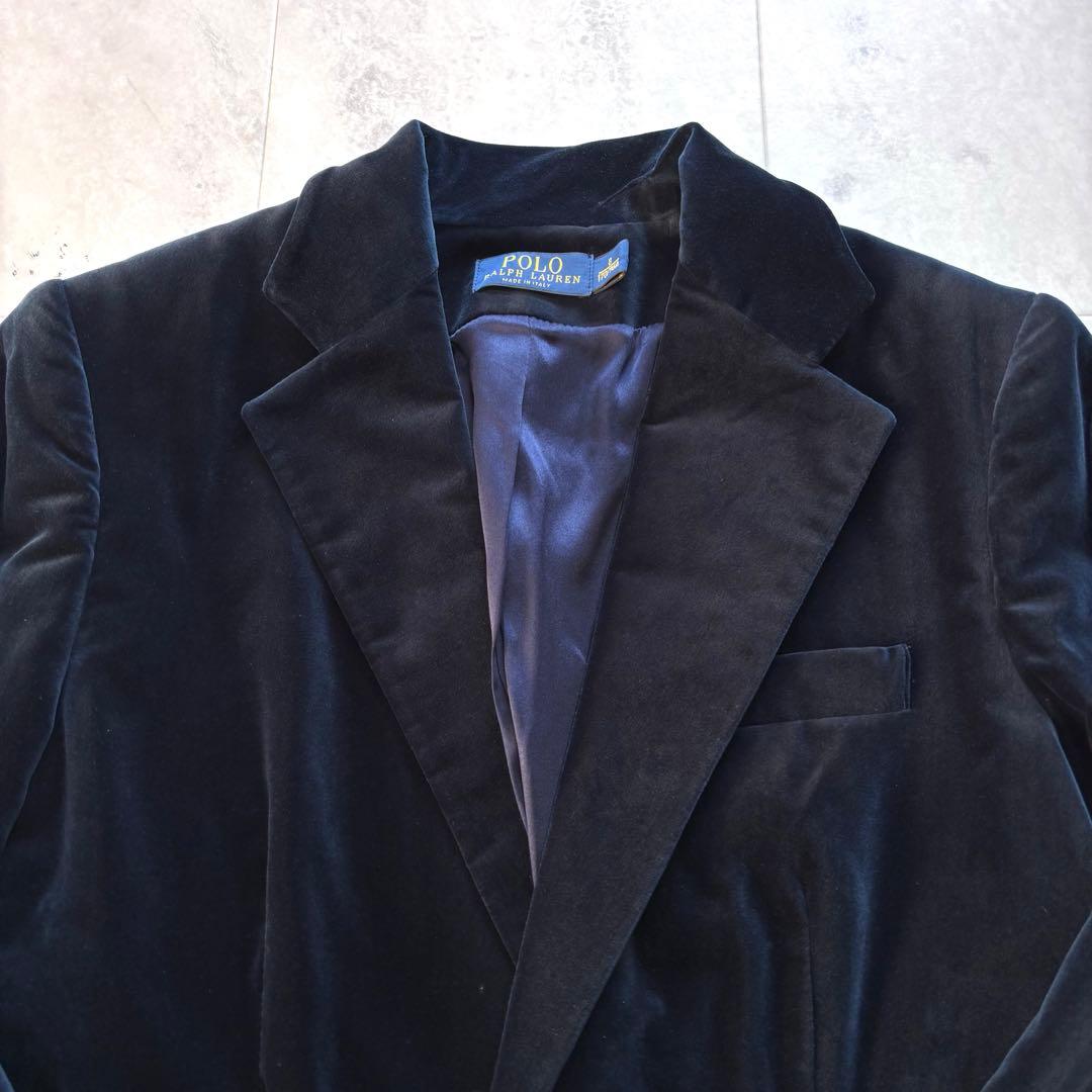 【極美品】ポロラルフローレン イタリア製 ベルベット テーラードジャケット 8