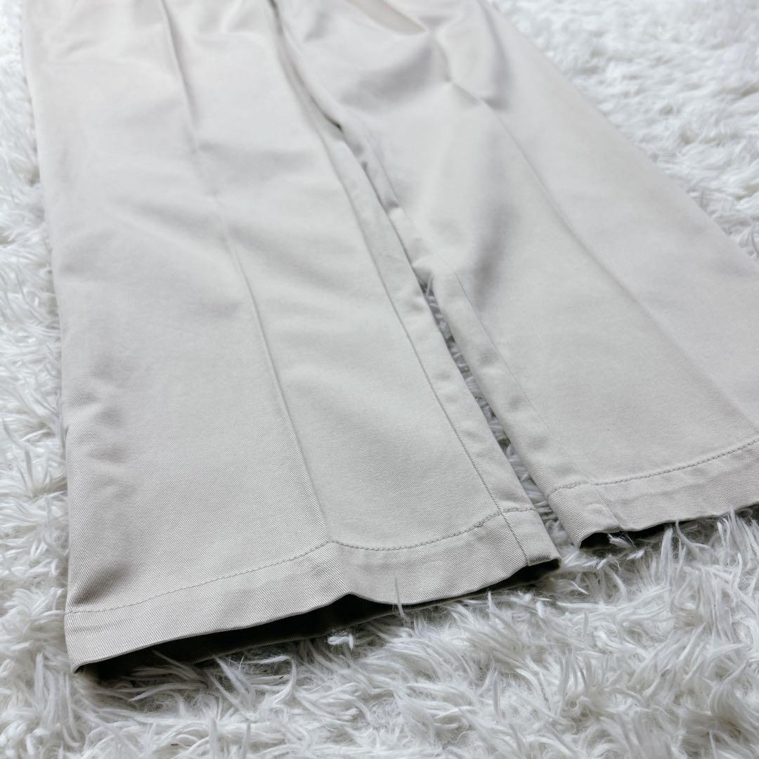 90s 美品　ポロバイラルフローレン　チノパンツ　ベージュ　ツータック W35