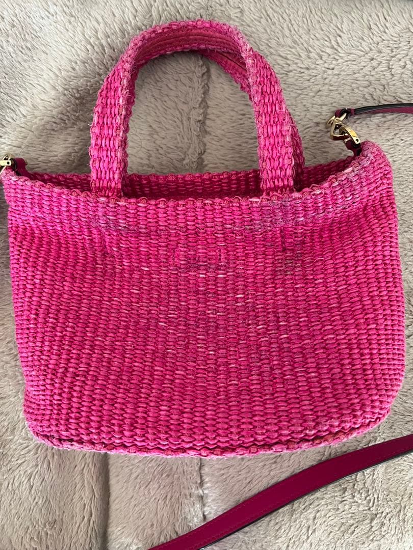 JIMMY CHOO ピンク かごバッグ