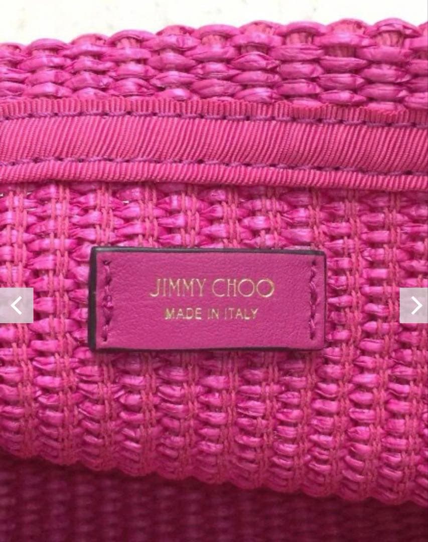 JIMMY CHOO ピンク かごバッグ