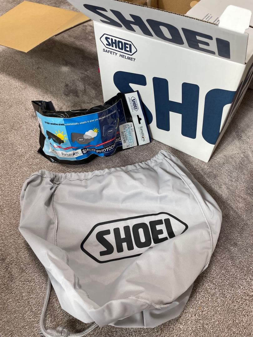 SHOEI グレー ジェットヘルメット Bafm通信機能付き