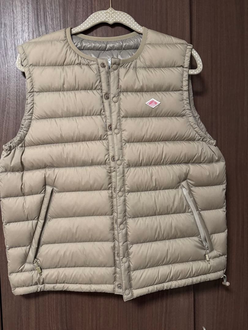 おひな　ダントン　レディースインナーダウンベスト ☆新品☆ベージュ
