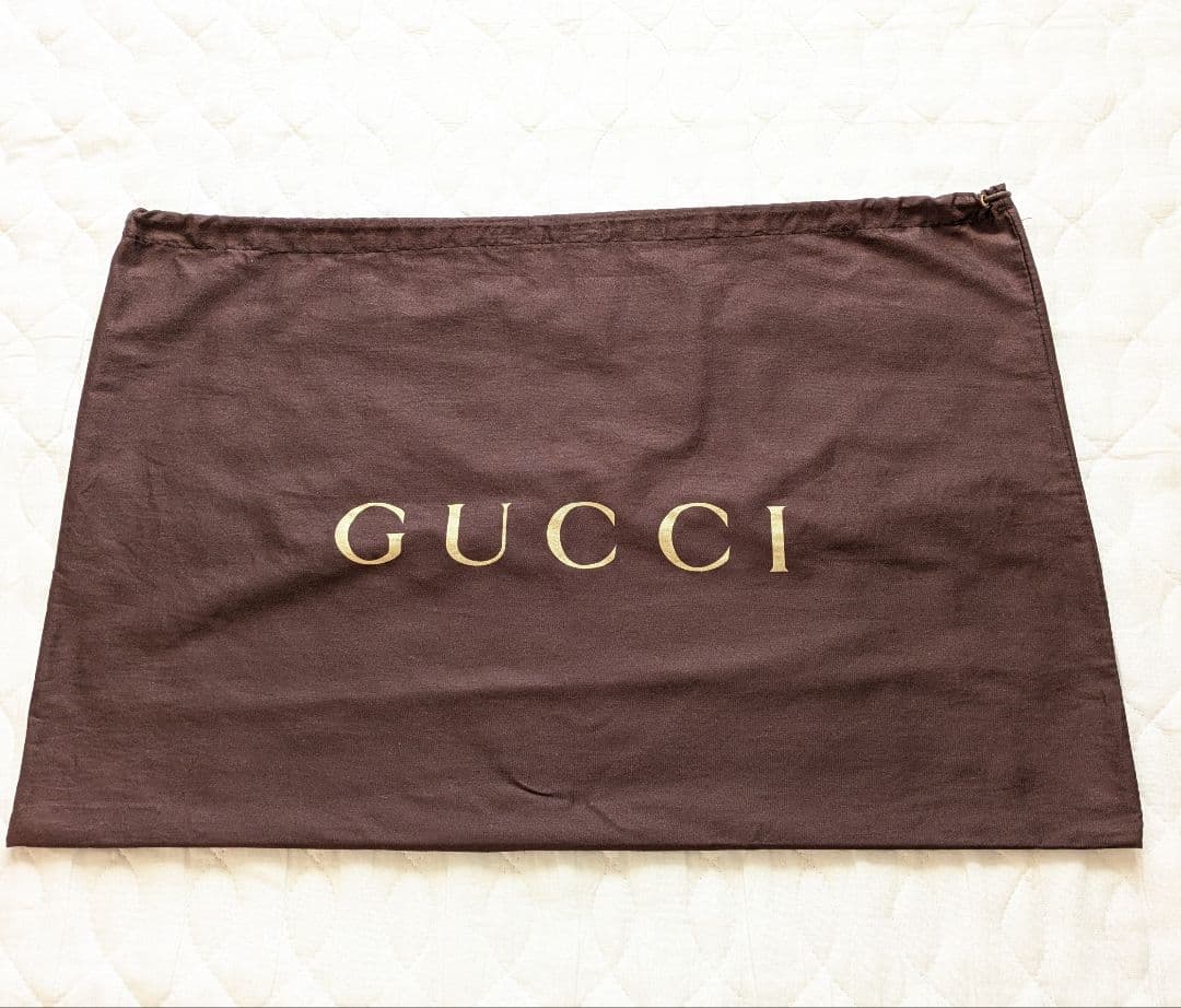 GUCCI GG柄ダークグレー トートバッグ　 袋 取り扱いガイド付き
