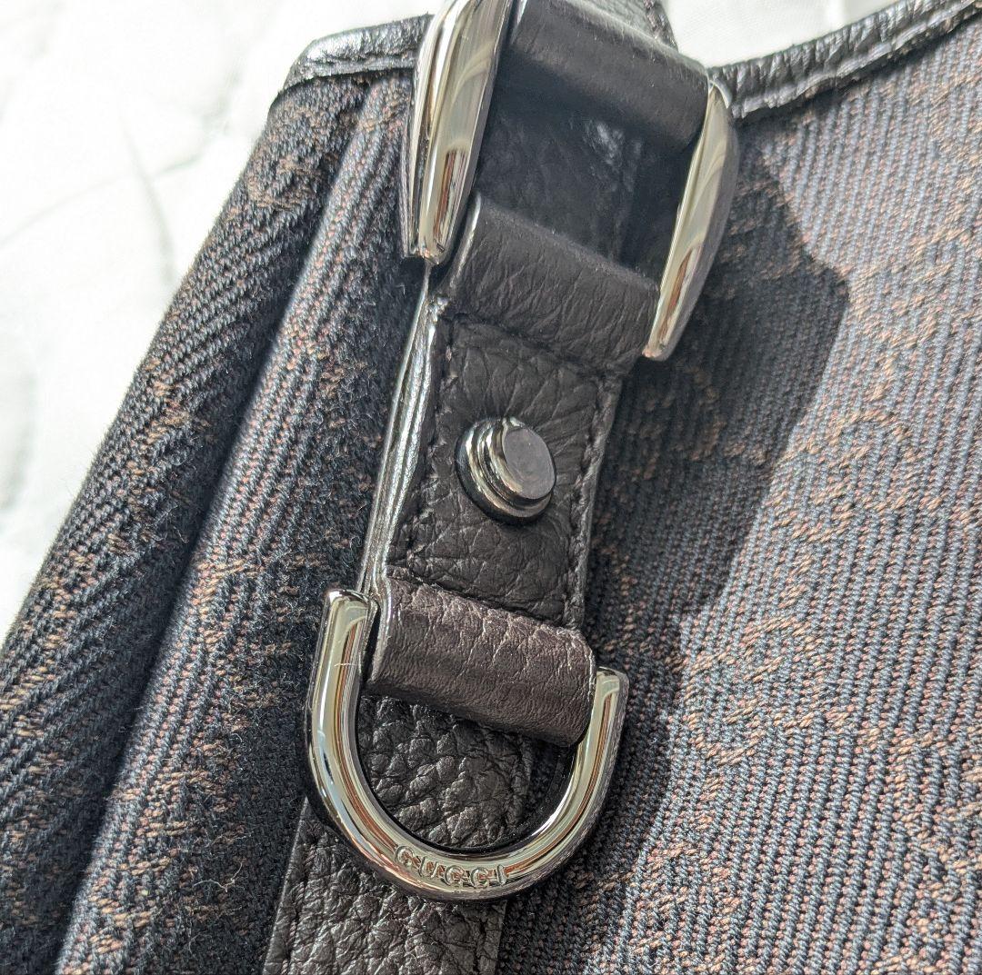 GUCCI GG柄ダークグレー トートバッグ　 袋 取り扱いガイド付き