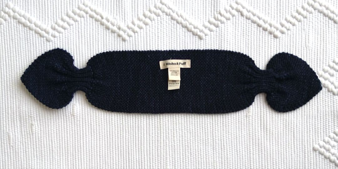 ♡ misha＆puff ネイビー系カラー マフラー ♡