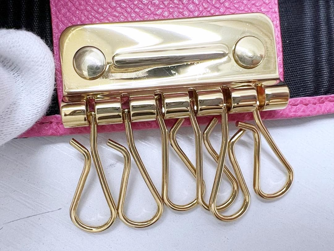 未使用保管　美品　ドルチェ＆ガッバーナ　ロゴプレート　レオパード　キーケース