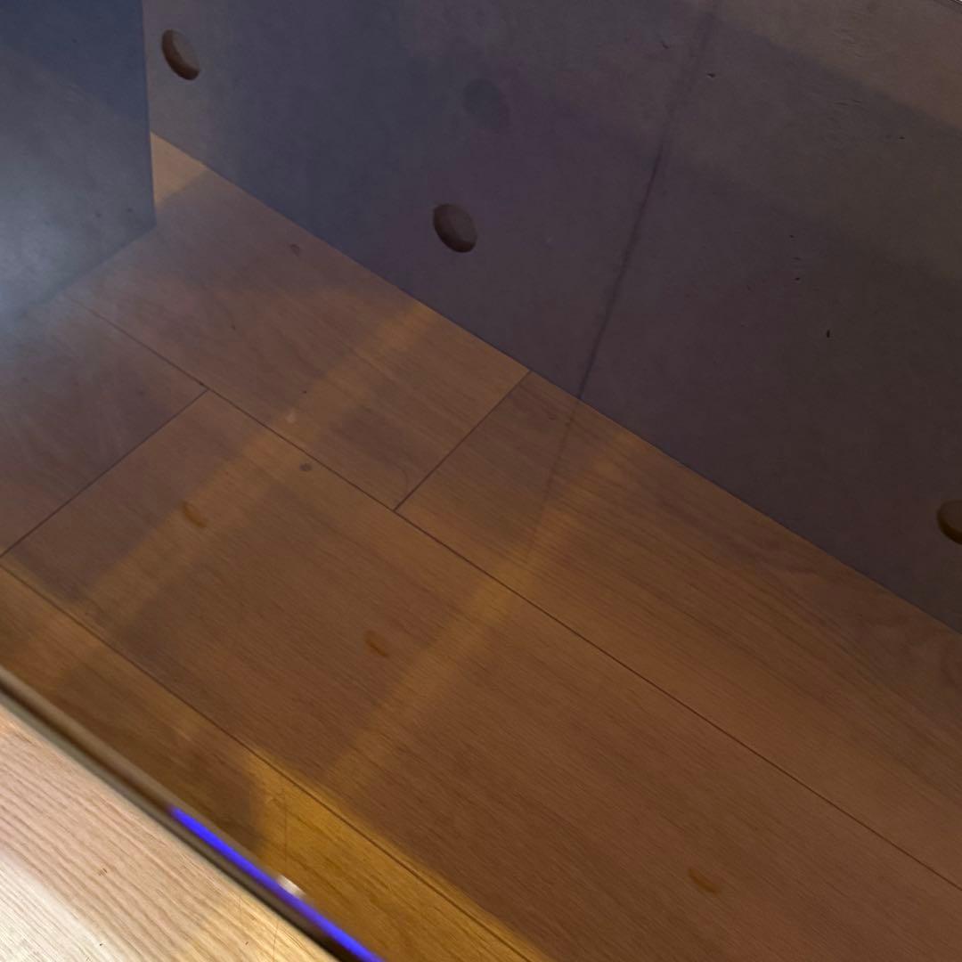 アクリルテーブル　 ローテーブル 　LLサイズ　クリアブラウン（約）幅77cm