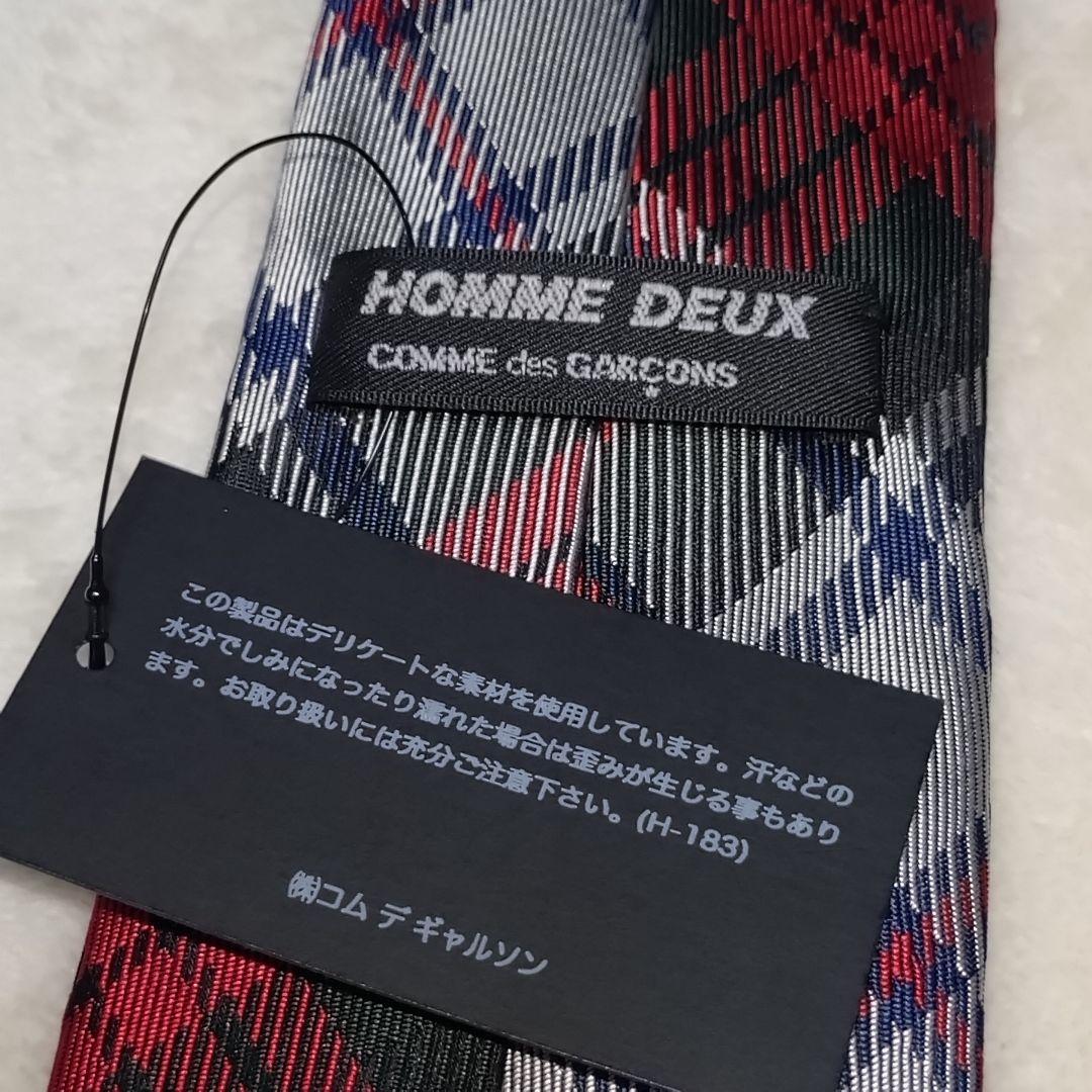 タグ付未使用品■コムデギャルソンオムドゥ　ネクタイ　チェック柄