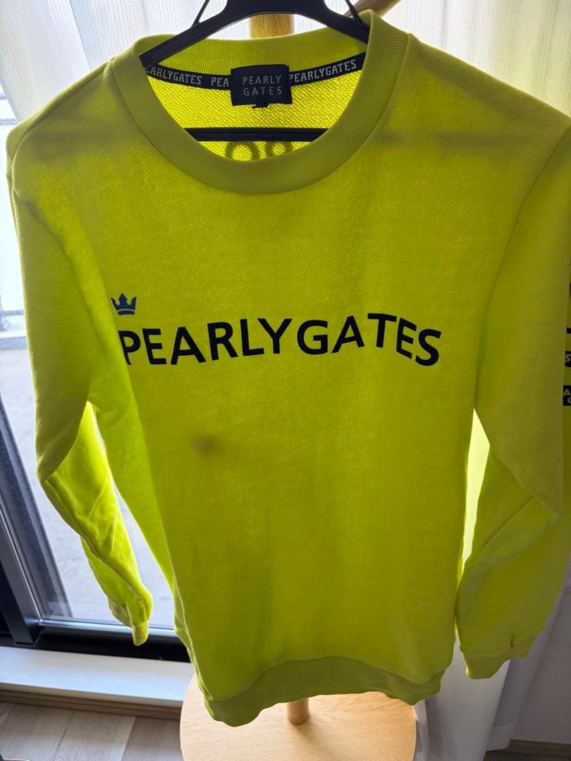 PEARLY GATES 蛍光イエロー　トレーナー　Sサイズ