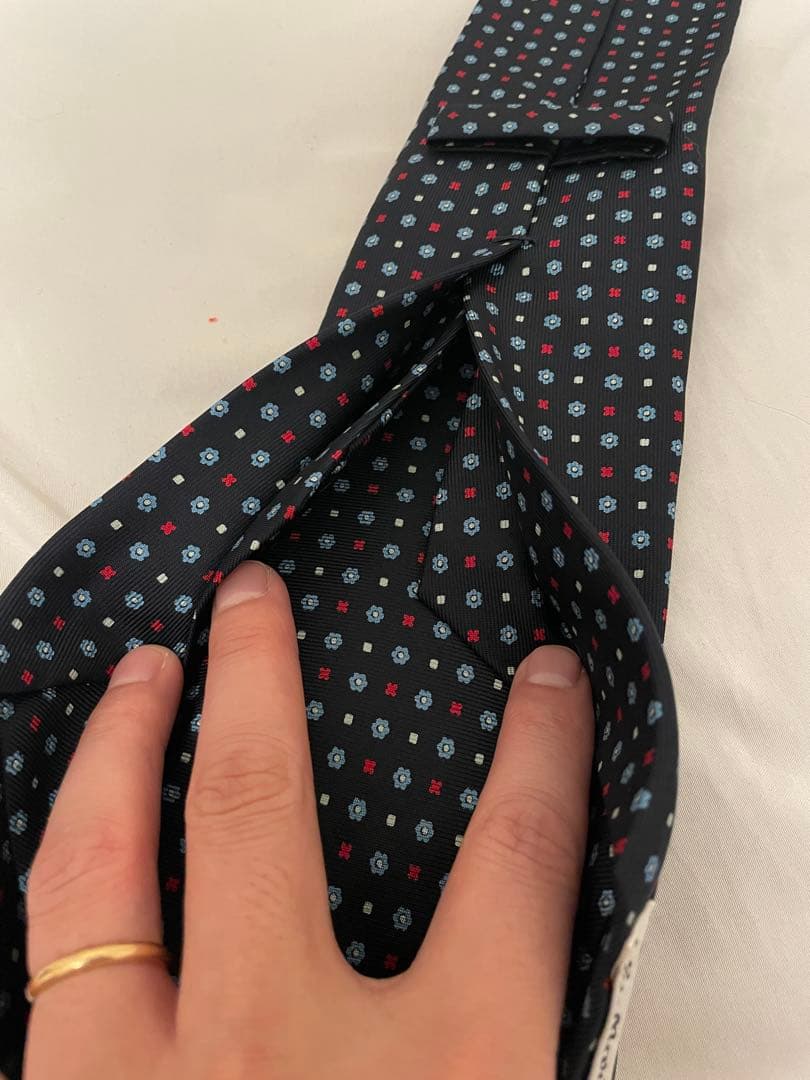 E.Marinella／マリネッラ★ ネクタイ シルク 紺