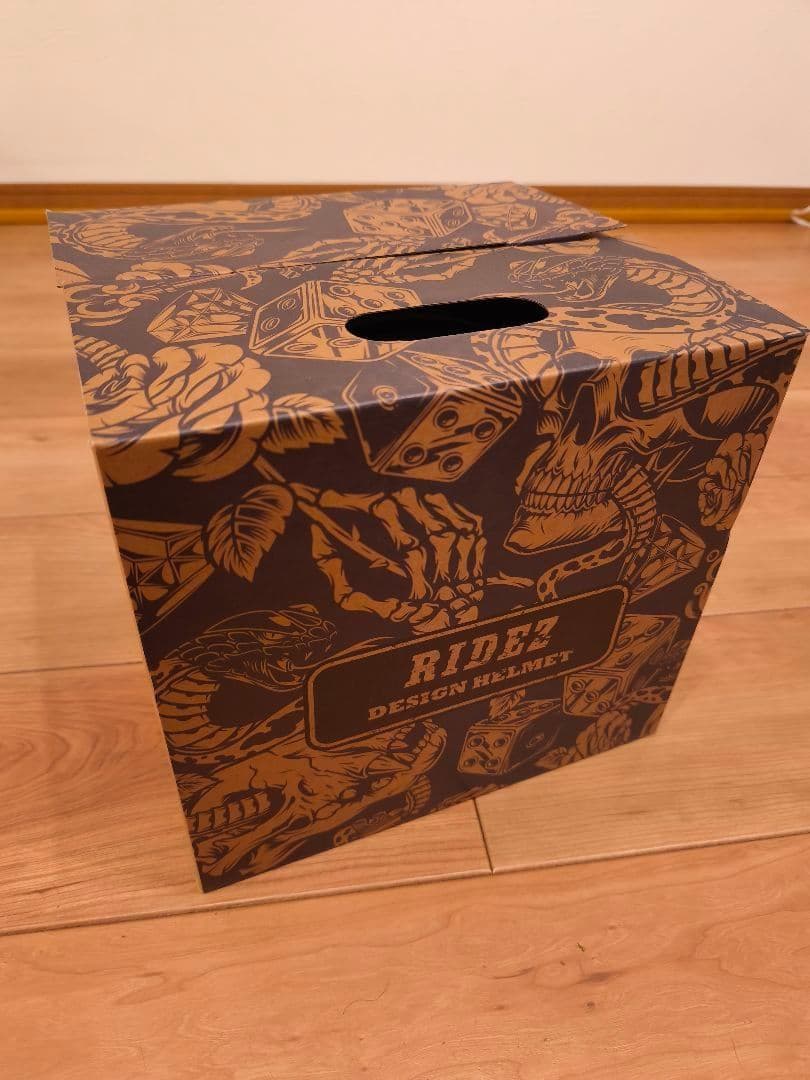 【HANDCRAFTED】ジェットヘルメット マットブラック ストライプ　外箱付