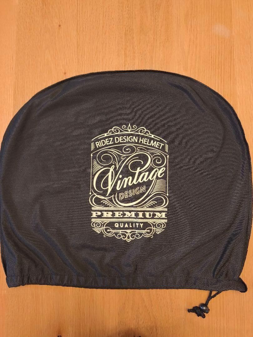 【HANDCRAFTED】ジェットヘルメット マットブラック ストライプ　外箱付