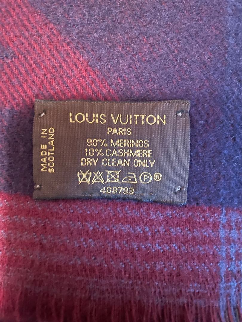 LOUIS VUITTON マフラー ダークレッド ネイビー