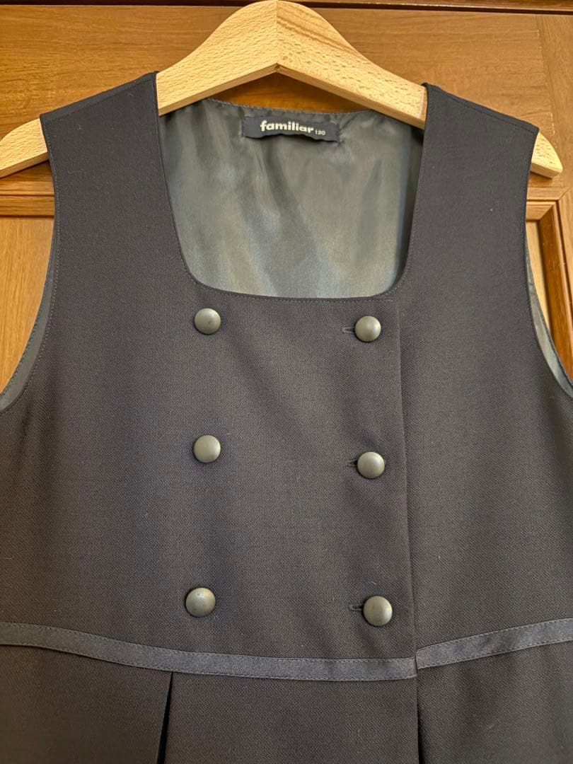 【美品】ファミリア　お受験スーツ　130 アンサンブル女の子　ボレロ　ワンピース