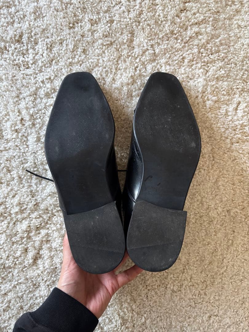 アデロ〈6cmUP シークレットシューズ〉ストレートチップ／黒　26cm