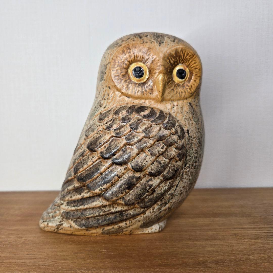 リサラーソン（Lisa Larson）フクロウ 陶器 置物