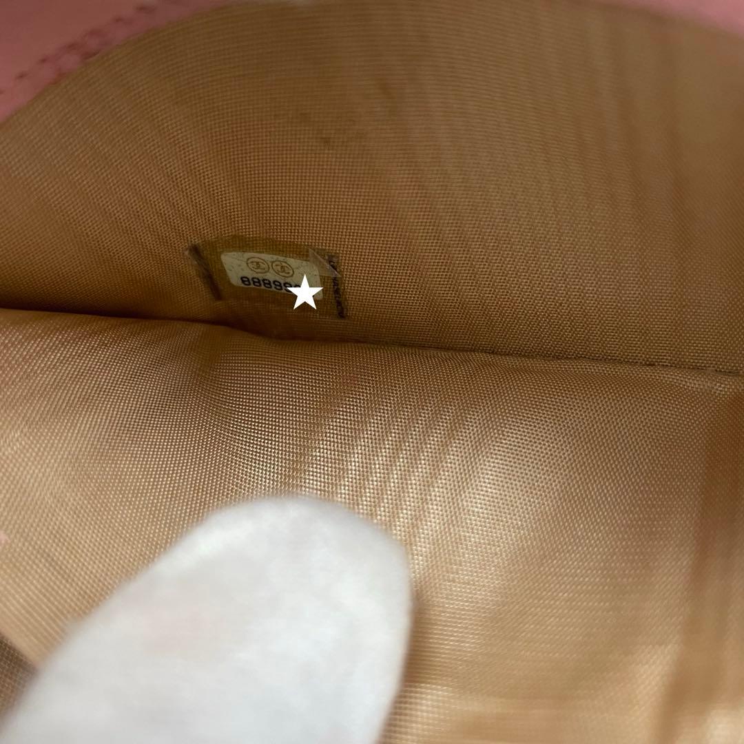 CHANEL シャネル キャビアスキン ラウンドジップ 財布 ピンク