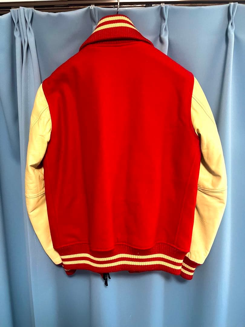 美品！ The DUFFER of St.E スタジャン 本革 赤