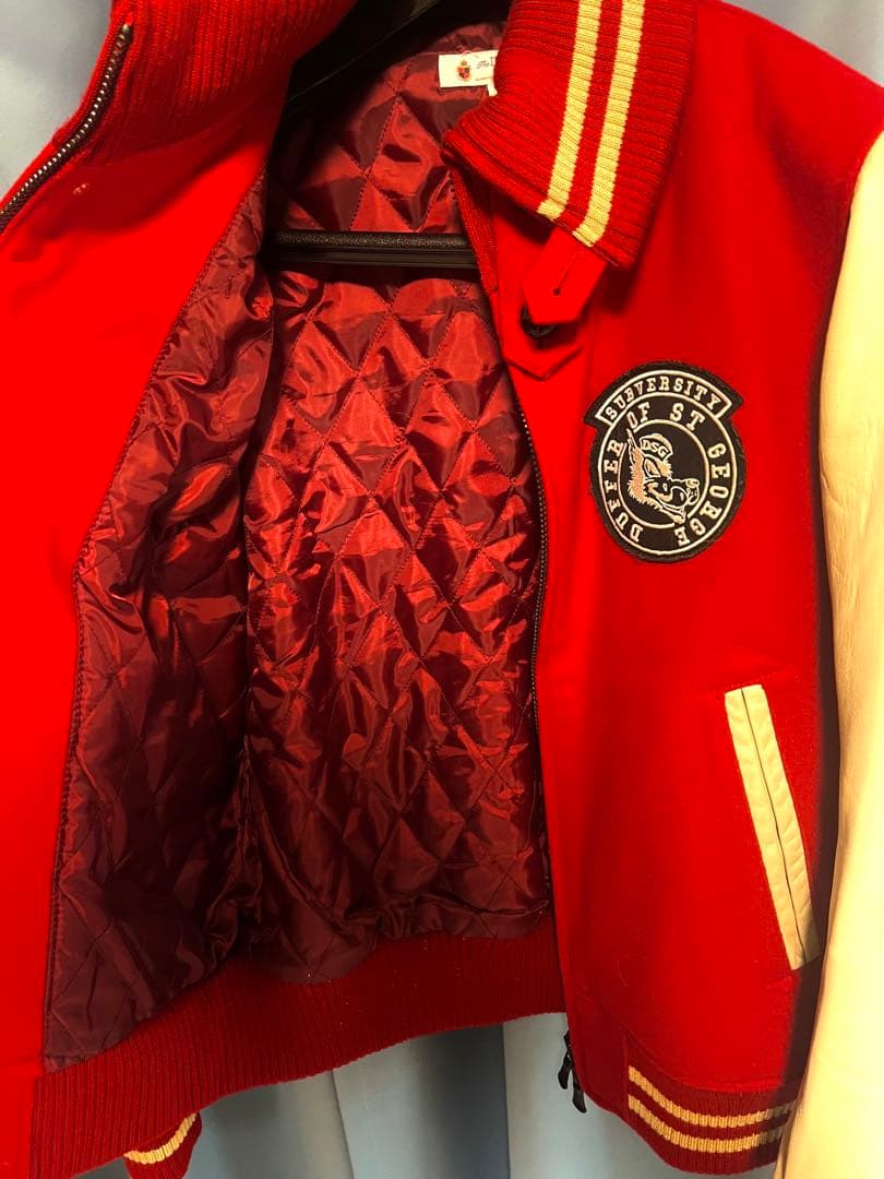 美品！ The DUFFER of St.E スタジャン 本革 赤