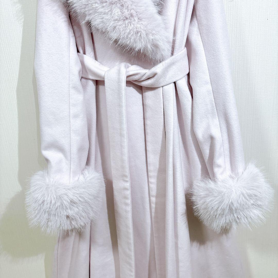 【新品】rienda リエンダ　ウールMIXクラッシィドレスコート　ライトピンク