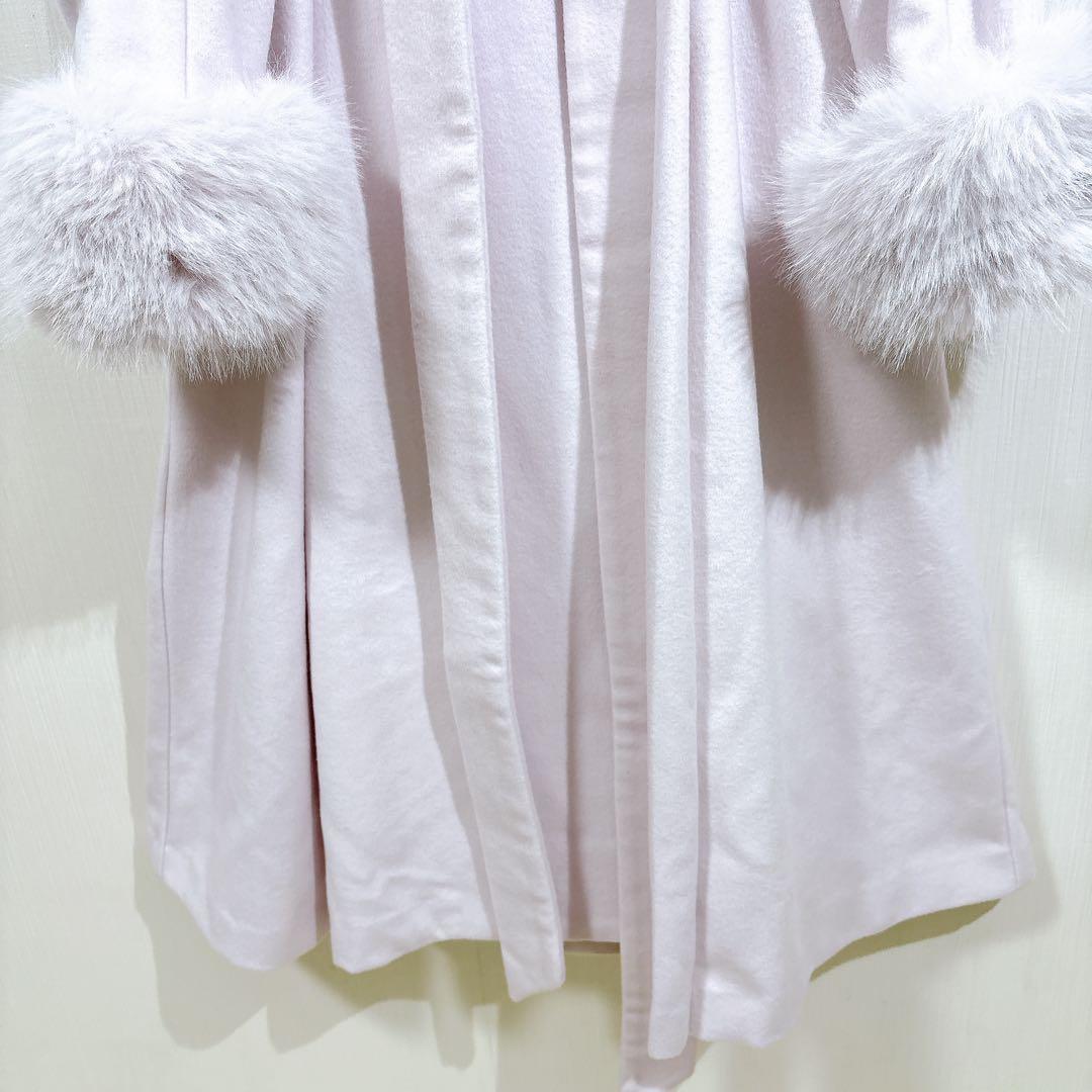 【新品】rienda リエンダ　ウールMIXクラッシィドレスコート　ライトピンク