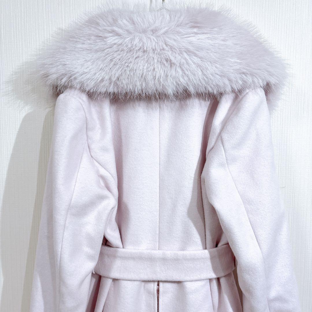 【新品】rienda リエンダ　ウールMIXクラッシィドレスコート　ライトピンク