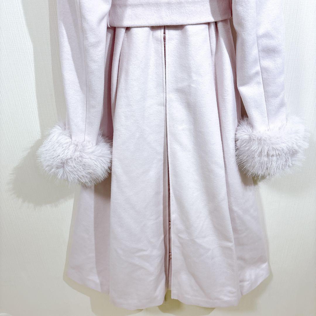 【新品】rienda リエンダ　ウールMIXクラッシィドレスコート　ライトピンク