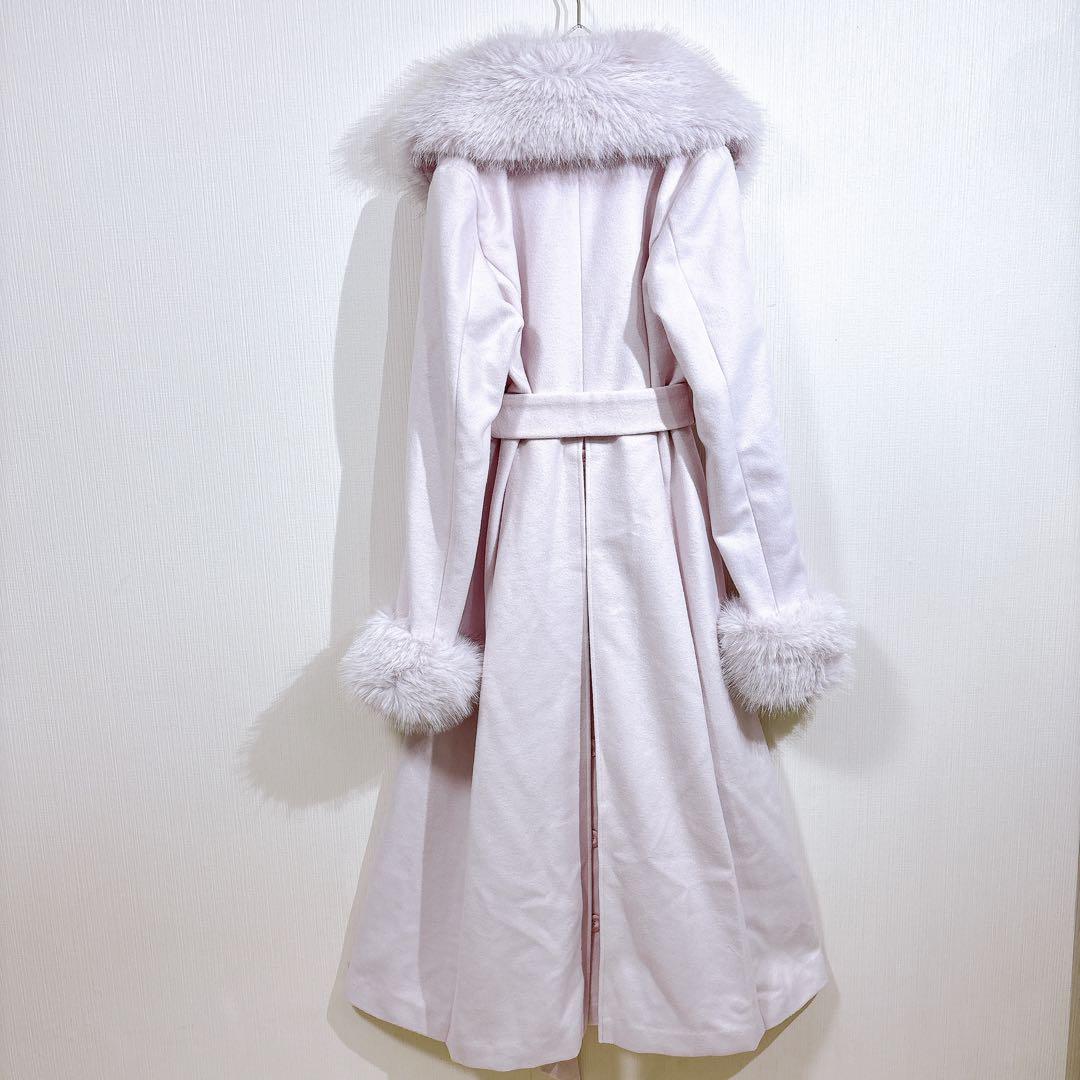 【新品】rienda リエンダ　ウールMIXクラッシィドレスコート　ライトピンク