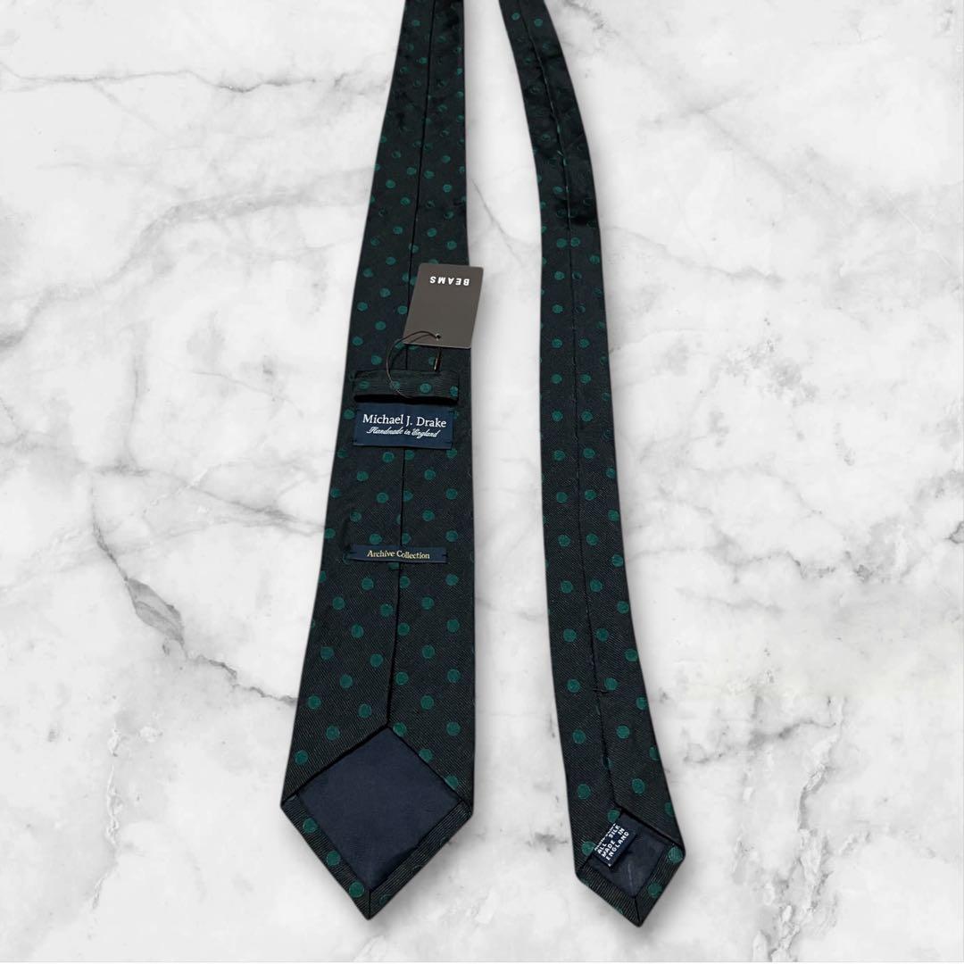 【未使用】DRAKE'S ドレイクス　ネクタイ　ドット柄　タグ付き