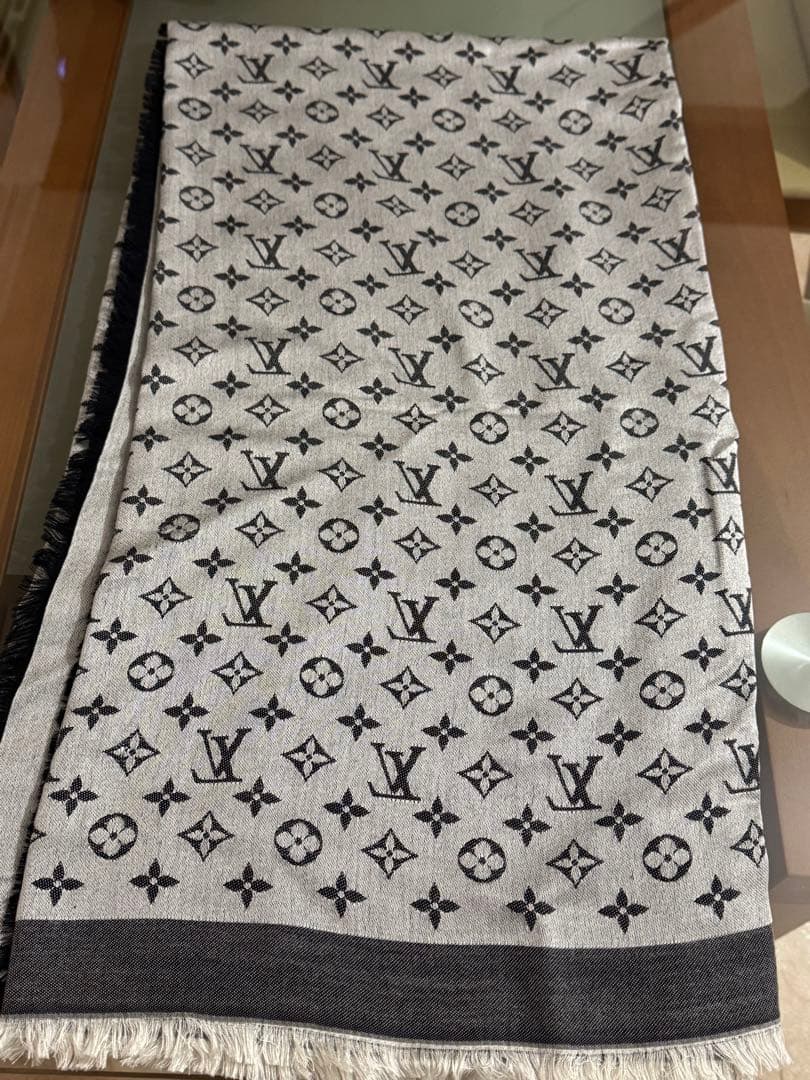 魂*様 LOUIS VUITTON ショール・モノグラム デニム　スカーフ　M7
