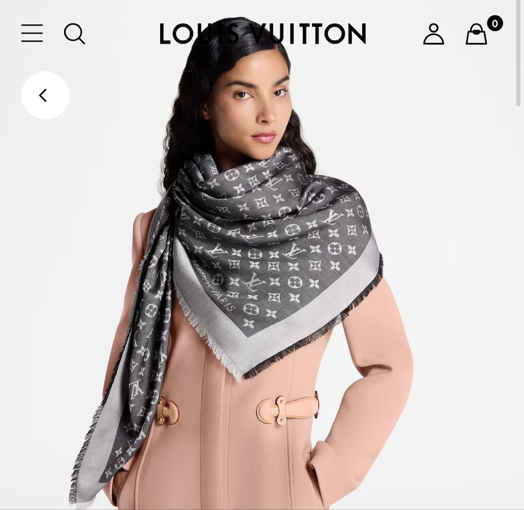 魂*様 LOUIS VUITTON ショール・モノグラム デニム　スカーフ　M7