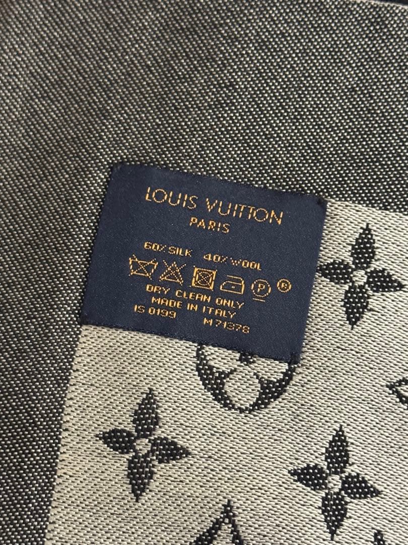 魂*様 LOUIS VUITTON ショール・モノグラム デニム　スカーフ　M7
