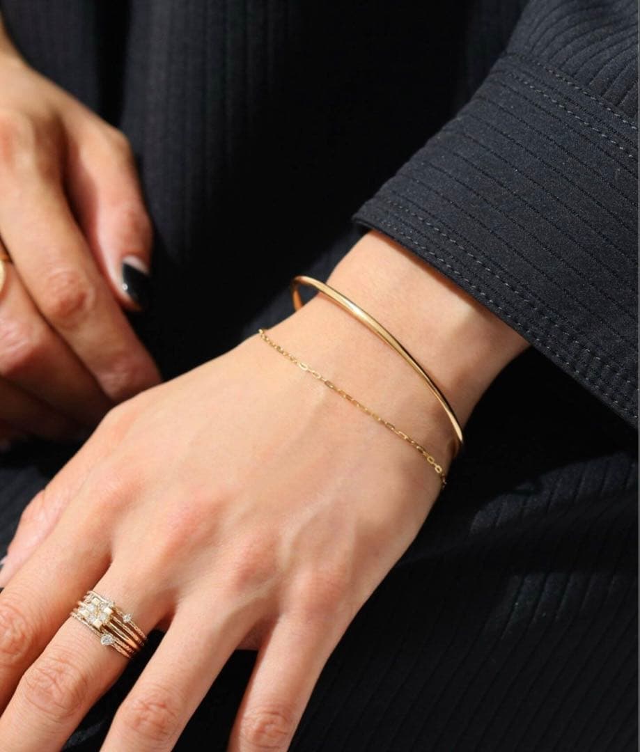 ✳︎✴︎Lilas 2.5パイプC型バングル K10✴︎✳︎美品