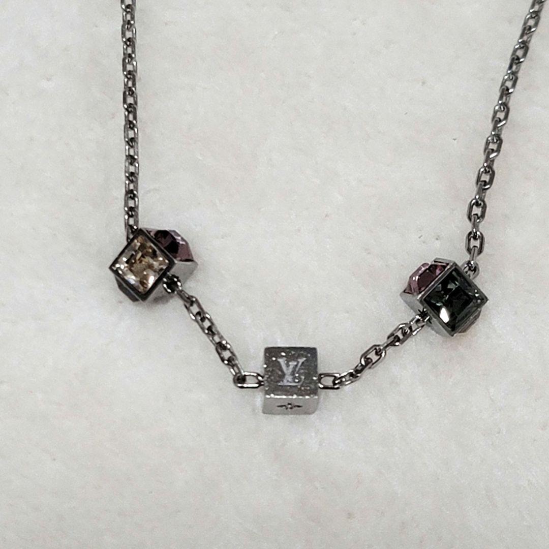 美品✨Louis Vuitton コリエギャンブル ネックレス シルバー 箱付き
