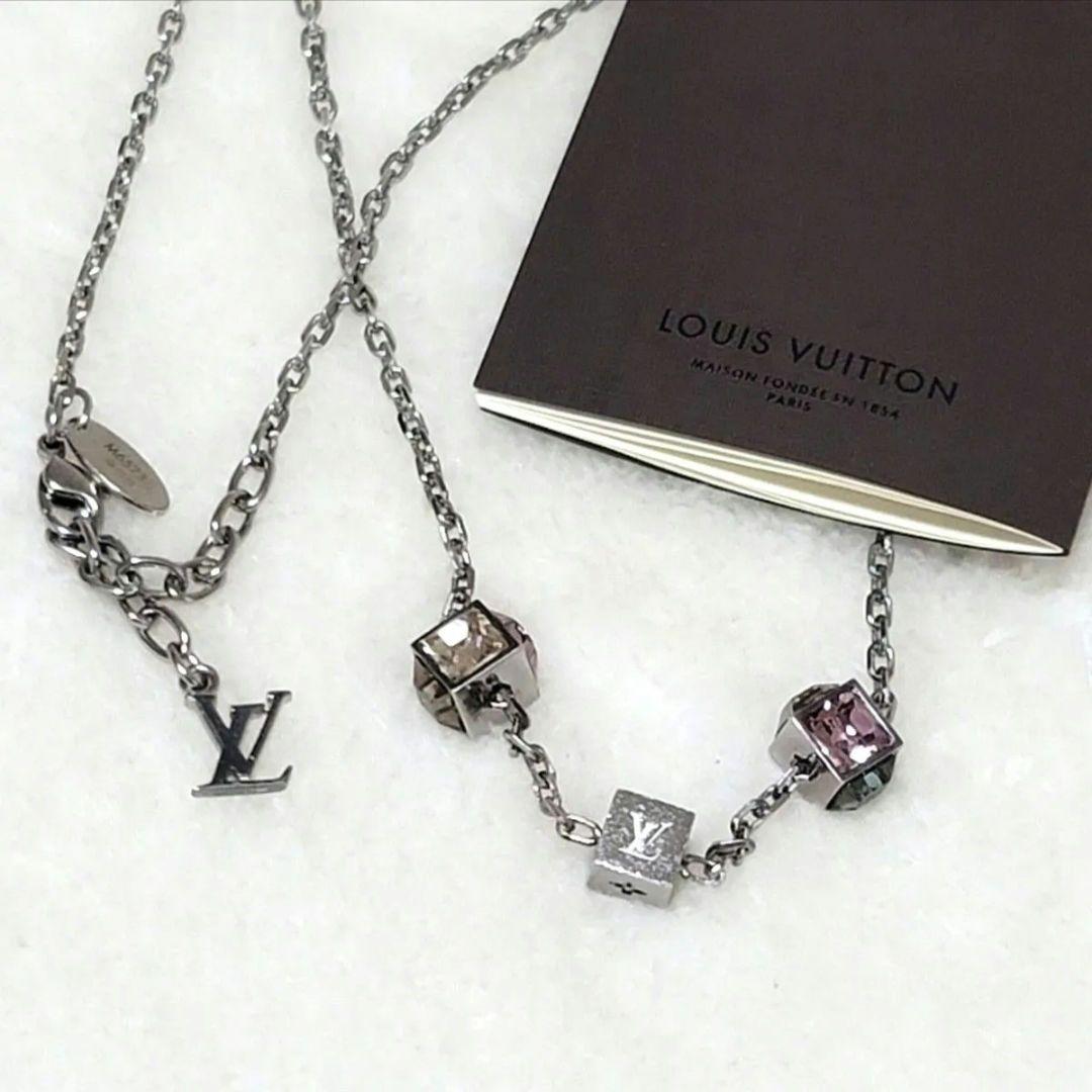 美品✨Louis Vuitton コリエギャンブル ネックレス シルバー 箱付き
