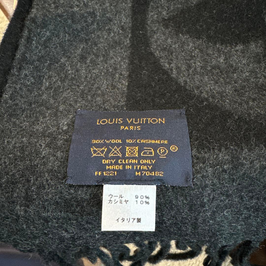 LOUIS VUITTON モノグラム マフラー グレー