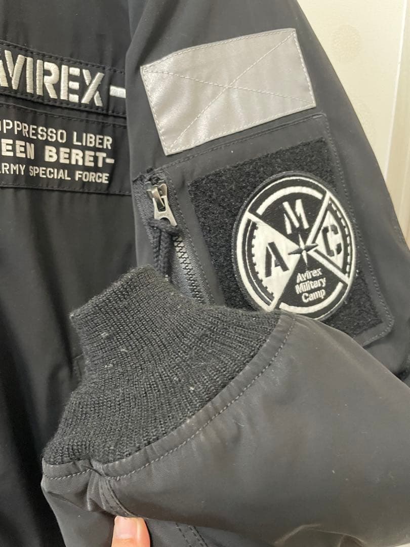 AVIREX MA-1 フライトジャケットHALO ブラック